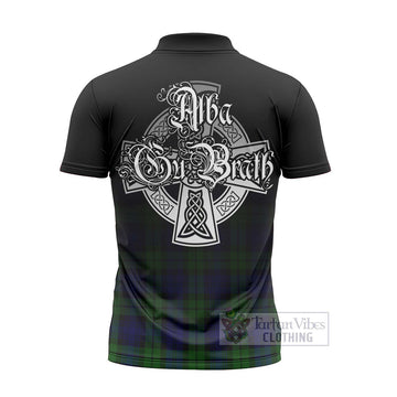 Tartan Vibes Clothing Bannatyne Tartan Zipper Polo Shirt Featuring Alba Gu Brath Family Crest Celtic Inspired
