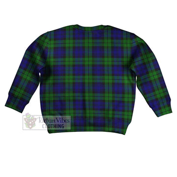 Tartan Vibes Clothing Bannatyne Tartan Kid Ugly Sweater with Family Crest