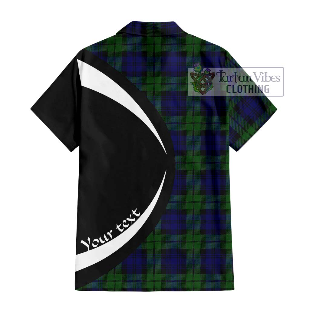 Bannatyne Tartan Short Sleeve Button Up with Family Crest Circle Style - Tartan Vibes Clothing