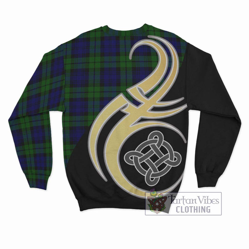 Bannatyne Tartan Sweatshirt with Family Crest and Celtic Symbol Style - Tartan Vibes Clothing