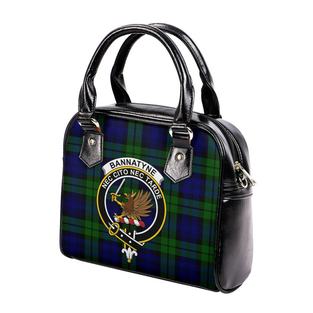 Bannatyne Tartan Shoulder Handbags with Family Crest - Tartanvibesclothing