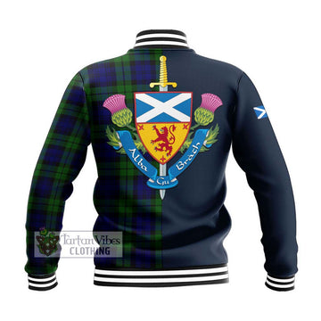 Tartan Vibes Clothing Bannatyne Tartan Baseball Jacket with Scottish Lion Royal Arm Half Style
