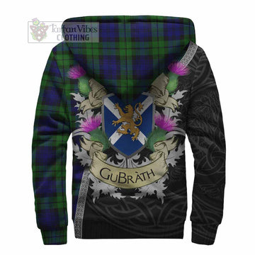 Tartan Vibes Clothing Bannatyne Tartan Family Crest Sherpa Hoodie Lion Rampant Royal Thistle Shield Celtic Inspired