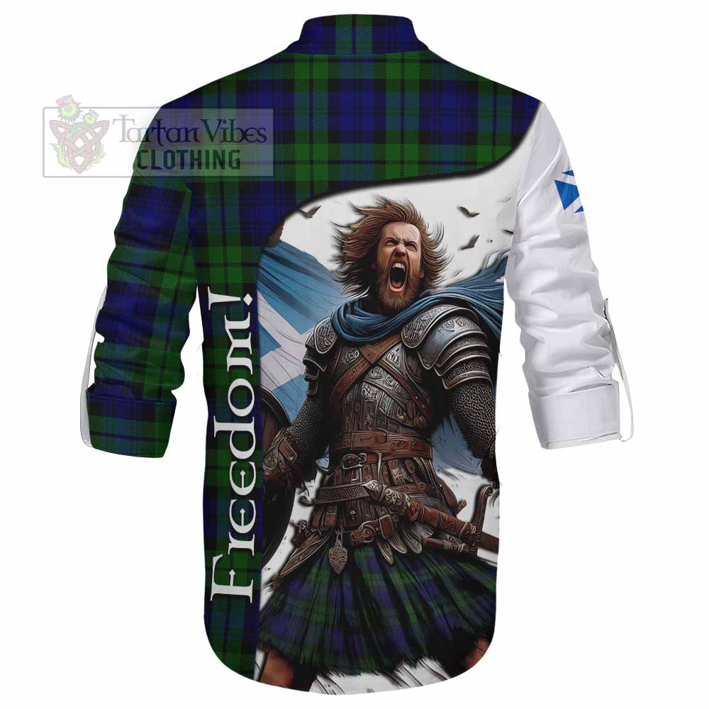 Tartan Vibes Clothing Bannatyne Crest Tartan Ghillie Kilt Shirt Inspired by the Freedom of Scottish Warrior