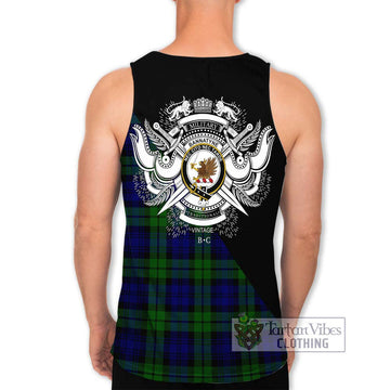 Bannatyne Tartan Men's Tank Top with Family Crest and Military Logo Style - Tartanvibesclothing Shop