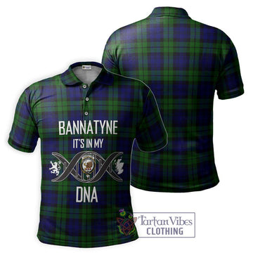 Bannatyne Tartan Polo Shirt with Family Crest DNA In Me Style - Tartanvibesclothing Shop