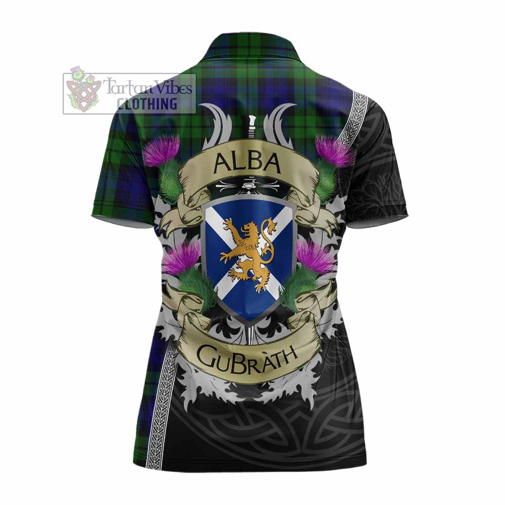 Tartan Vibes Clothing Bannatyne Tartan Family Crest Women's Polo Shirt Lion Rampant Royal Thistle Shield Celtic Inspired