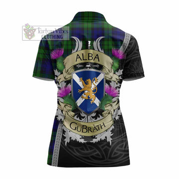 Tartan Vibes Clothing Bannatyne Tartan Family Crest Women's Polo Shirt Lion Rampant Royal Thistle Shield Celtic Inspired