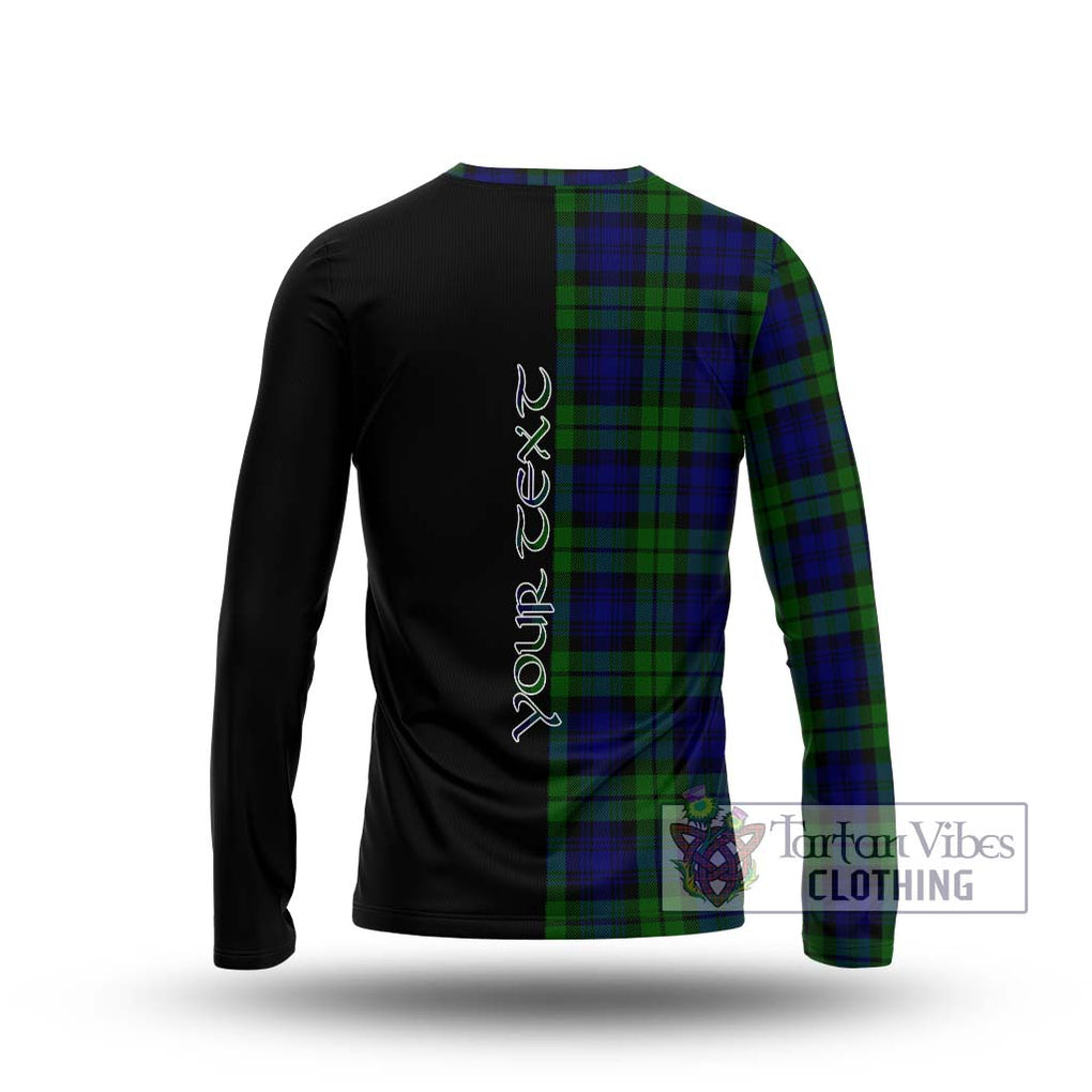 Bannatyne Tartan Long Sleeve T-Shirt with Family Crest and Half Of Me Style - Tartanvibesclothing Shop