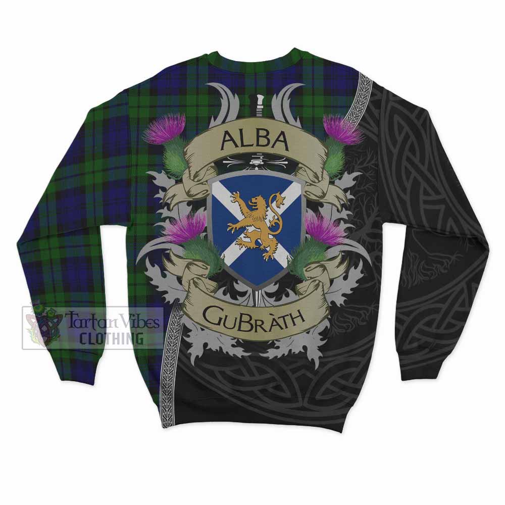 Tartan Vibes Clothing Bannatyne Tartan Family Crest Sweatshirt Lion Rampant Royal Thistle Shield Celtic Inspired