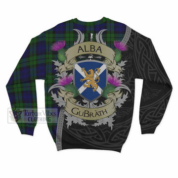 Tartan Vibes Clothing Bannatyne Tartan Family Crest Sweatshirt Lion Rampant Royal Thistle Shield Celtic Inspired