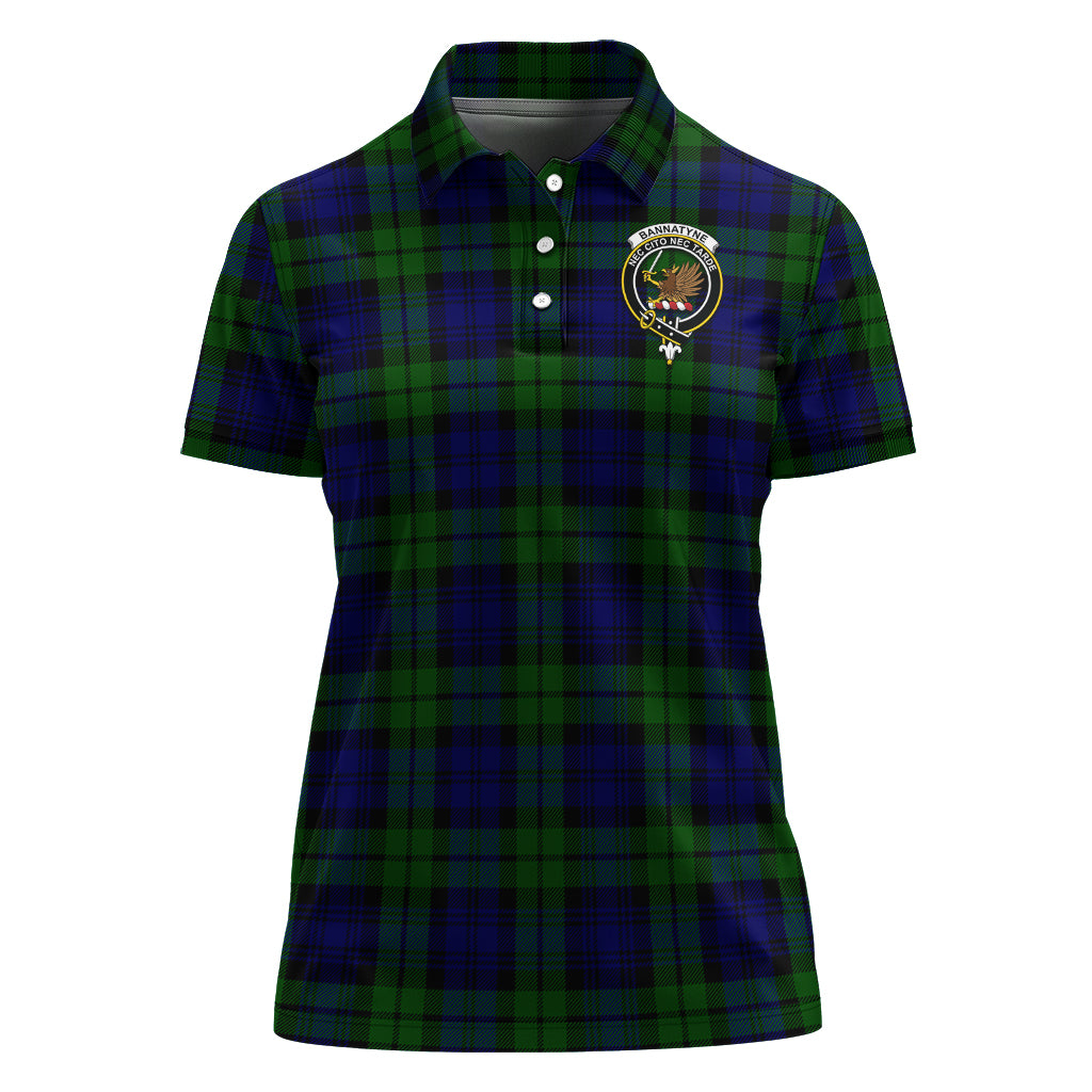 Bannatyne Tartan Polo Shirt with Family Crest For Women - Tartanvibesclothing