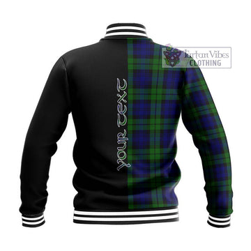 Bannatyne Tartan Baseball Jacket with Family Crest and Half Of Me Style - Tartanvibesclothing Shop