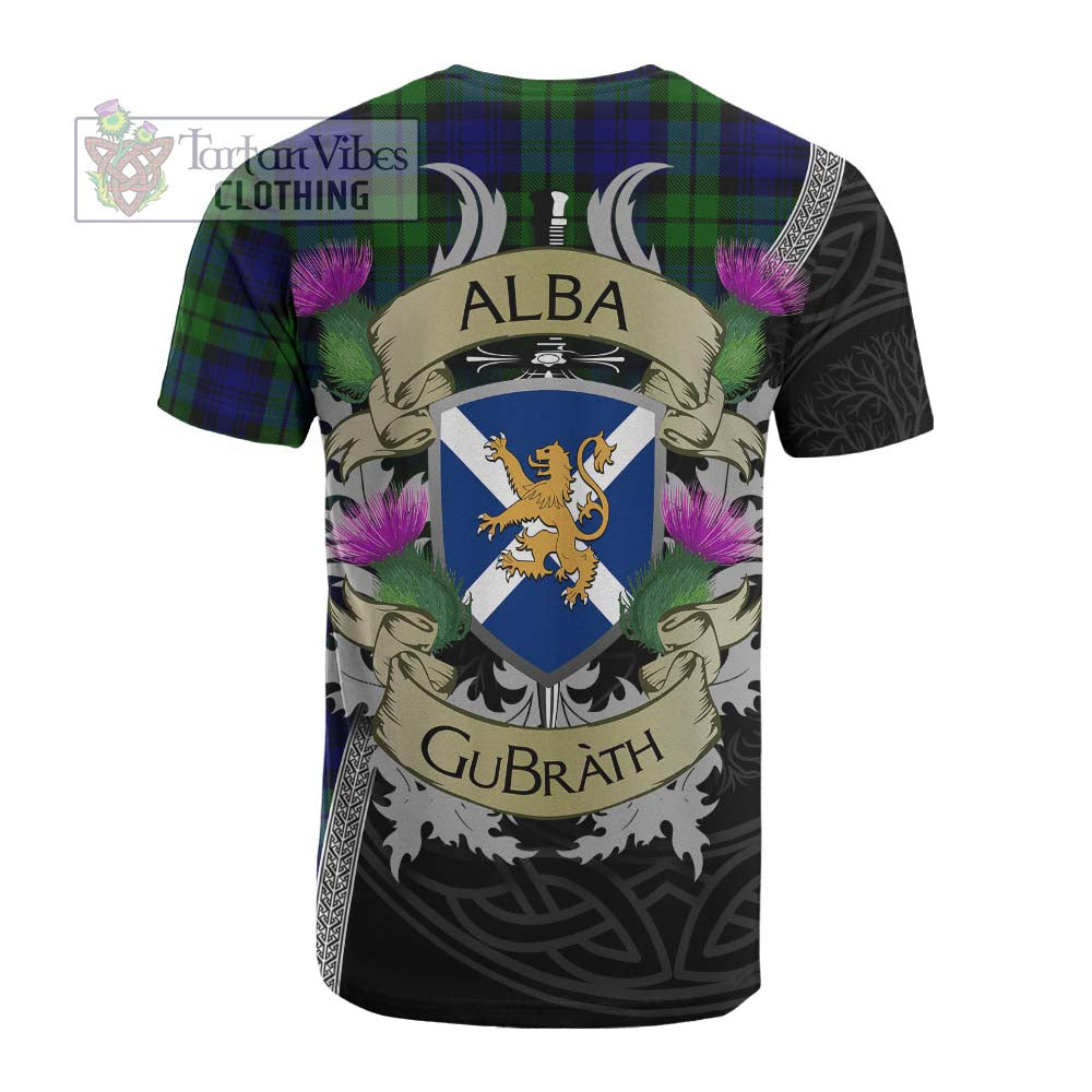 Tartan Vibes Clothing Bannatyne Tartan Family Crest Cotton T-shirt Lion Rampant Royal Thistle Shield Celtic Inspired