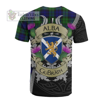 Tartan Vibes Clothing Bannatyne Tartan Family Crest Cotton T-shirt Lion Rampant Royal Thistle Shield Celtic Inspired