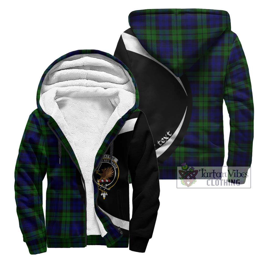 Bannatyne Tartan Sherpa Hoodie with Family Crest Circle Style Unisex - Tartan Vibes Clothing