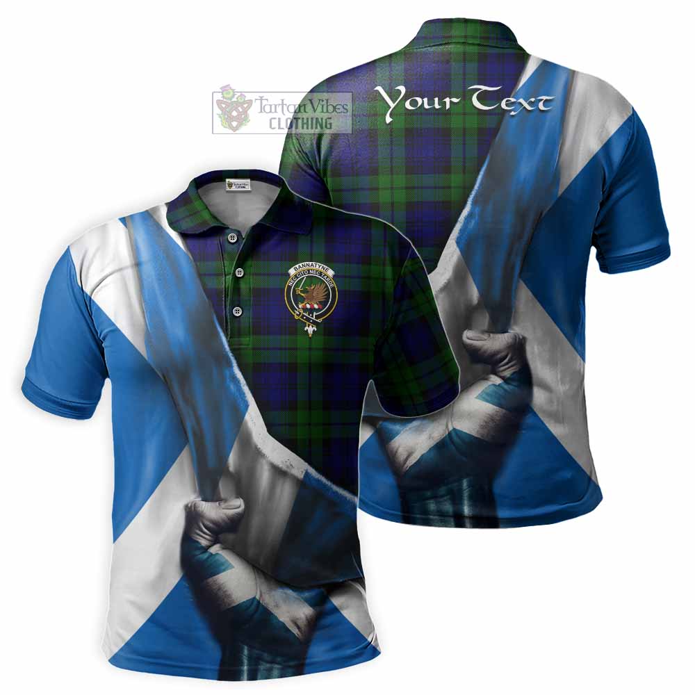 Tartan Vibes Clothing Bannatyne Tartan Polo Shirt with Family Crest Scotland Patriotic Style