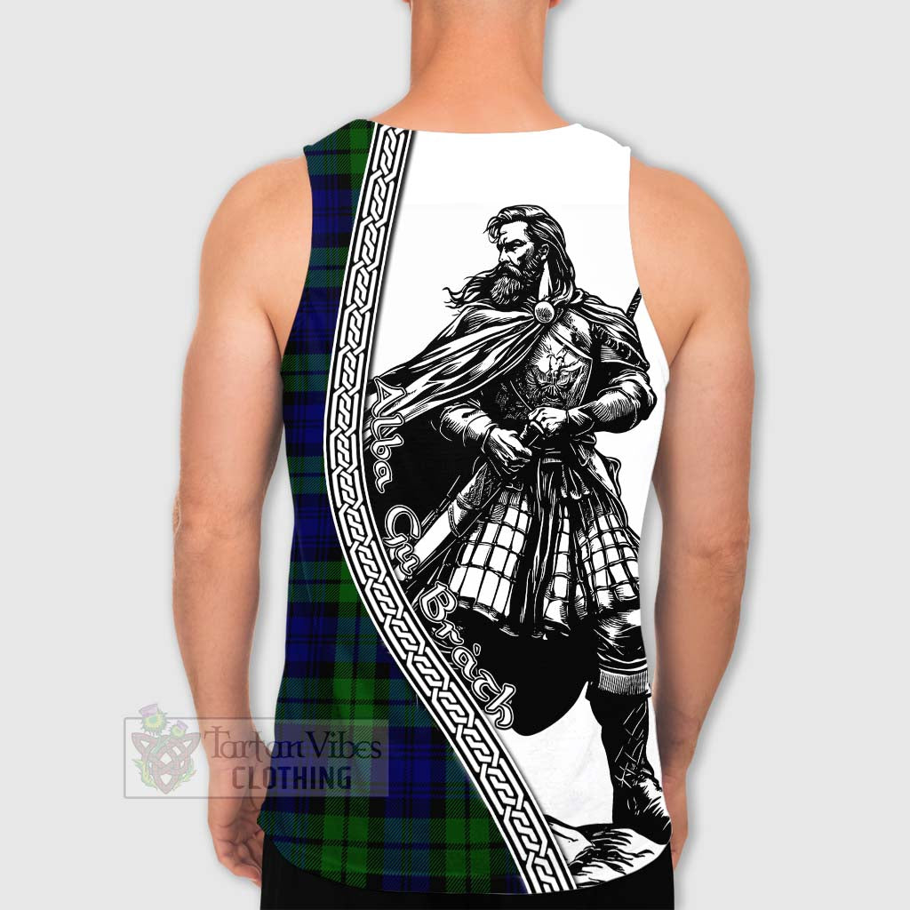 Tartan Vibes Clothing Bannatyne Tartan Clan Crest Men's Tank Top with Highlander Warrior Celtic Style