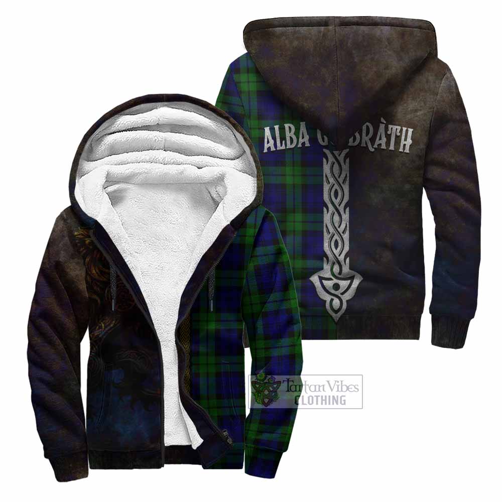Tartan Vibes Clothing Bannatyne Tartan Family Crest Sherpa Hoodie Alba Gu Brath Be Brave Lion Ancient Style