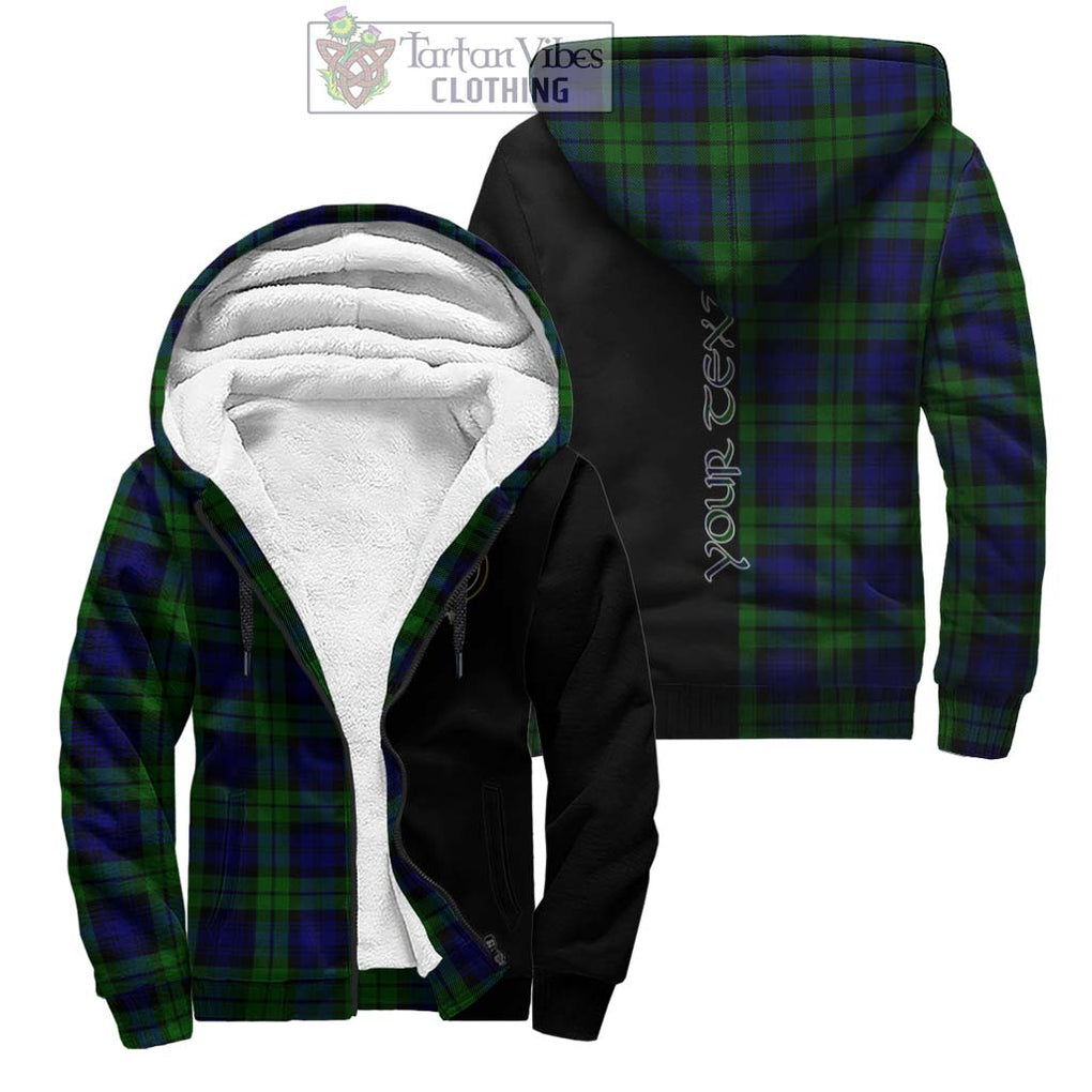 Bannatyne Tartan Sherpa Hoodie with Family Crest and Half Of Me Style Unisex - Tartanvibesclothing Shop