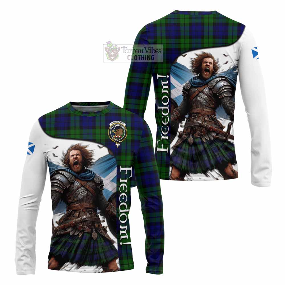 Tartan Vibes Clothing Bannatyne Crest Tartan Long Sleeve T-Shirt Inspired by the Freedom of Scottish Warrior