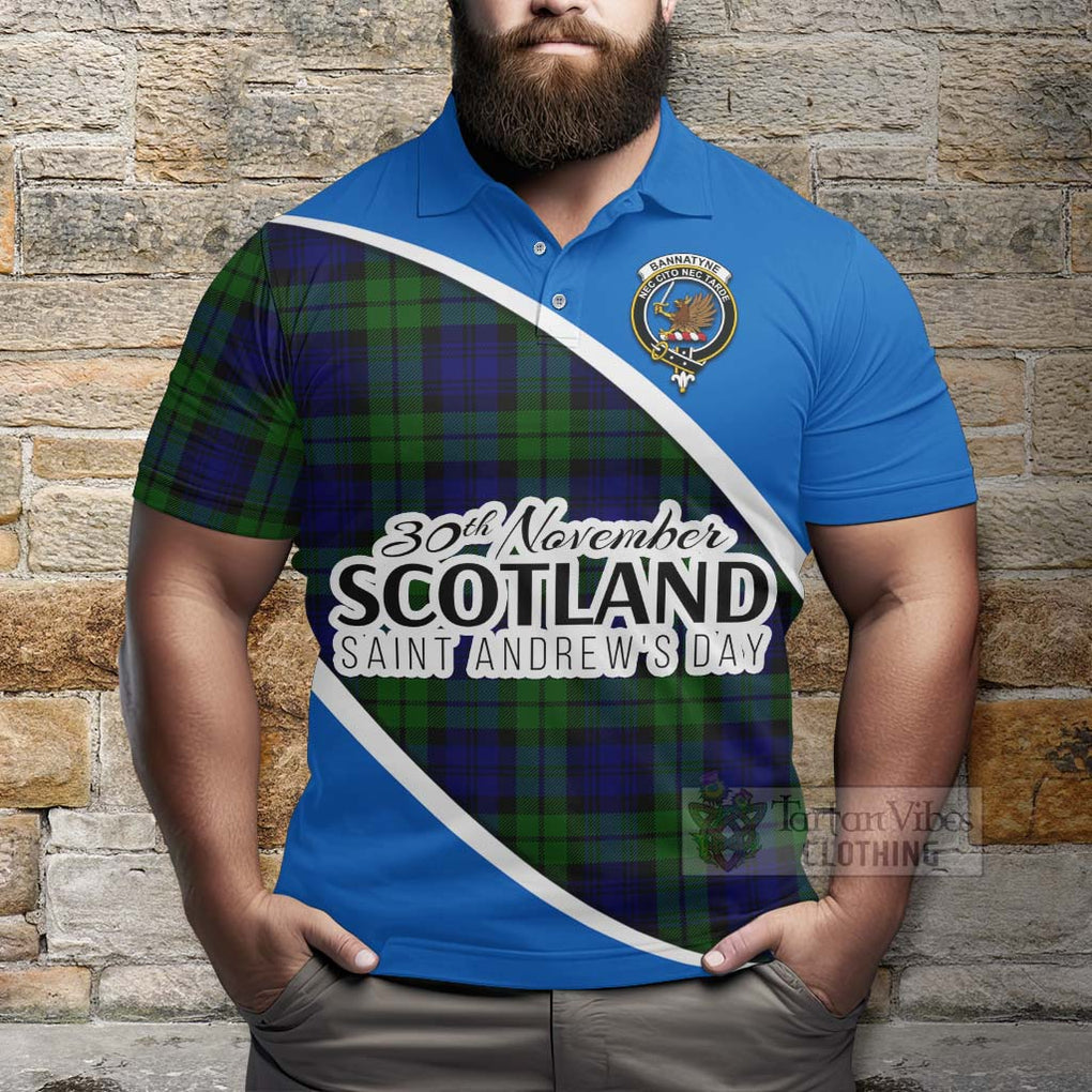 Tartan Vibes Clothing Bannatyne Family Crest Tartan Polo Shirt Celebrate Saint Andrew's Day in Style