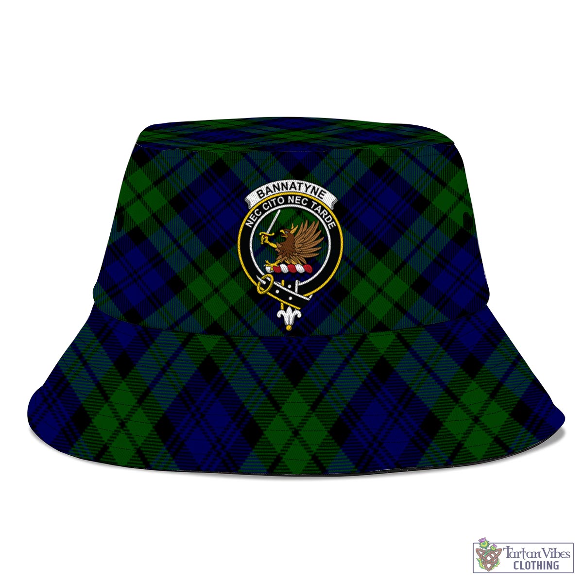 Tartan Vibes Clothing Bannatyne Tartan Bucket Hat with Family Crest