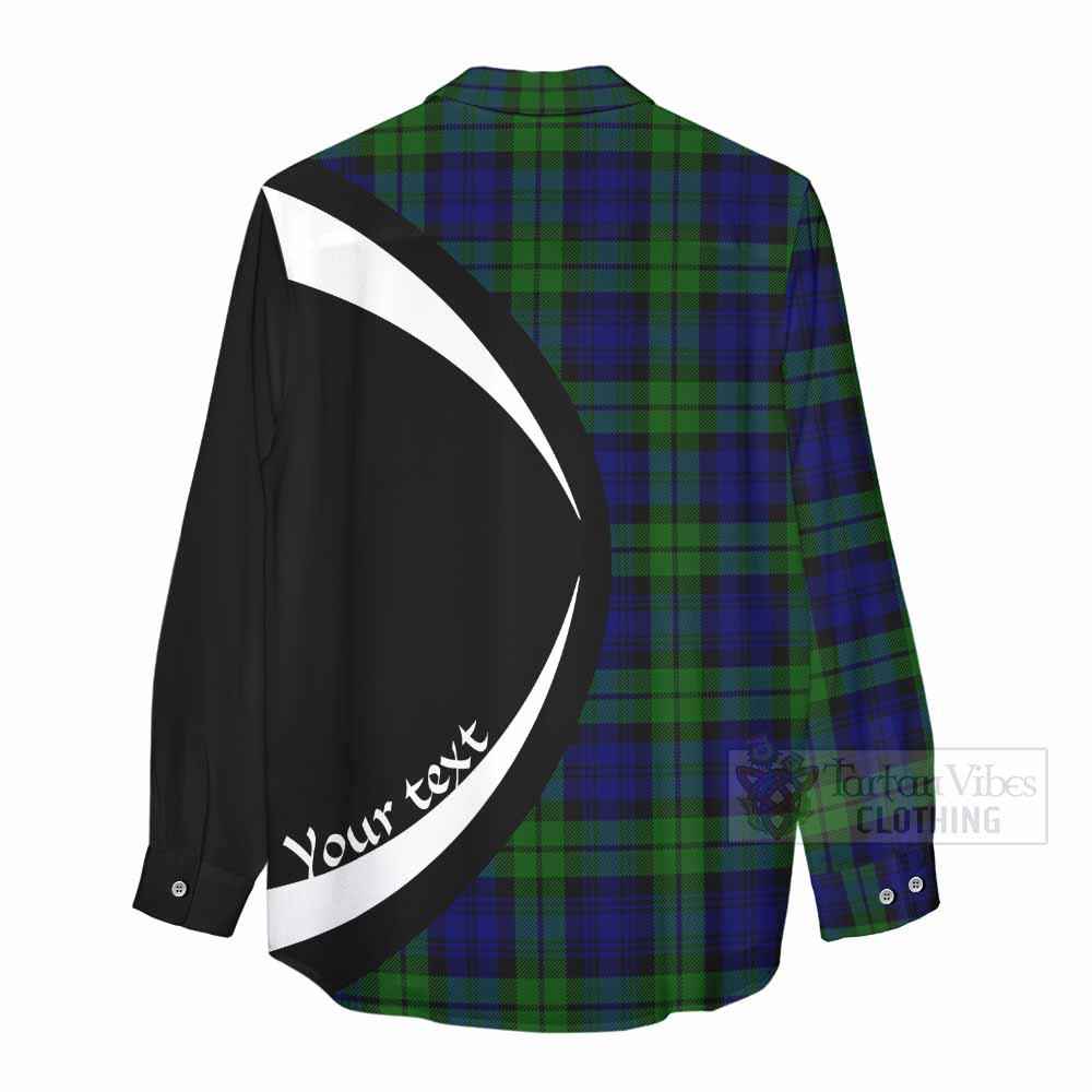 Bannatyne Tartan Women's Casual Shirt with Family Crest Circle Style - Tartan Vibes Clothing