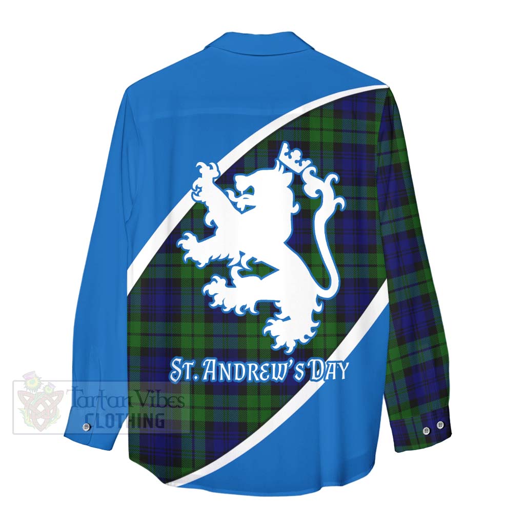 Tartan Vibes Clothing Bannatyne Family Crest Tartan Women's Casual Shirt Celebrate Saint Andrew's Day in Style