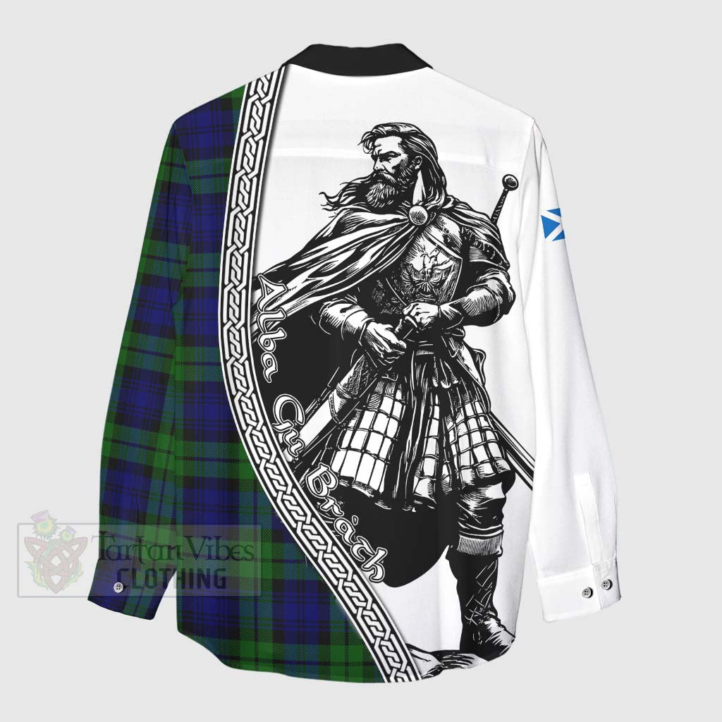 Tartan Vibes Clothing Bannatyne Tartan Clan Crest Women's Casual Shirt with Highlander Warrior Celtic Style