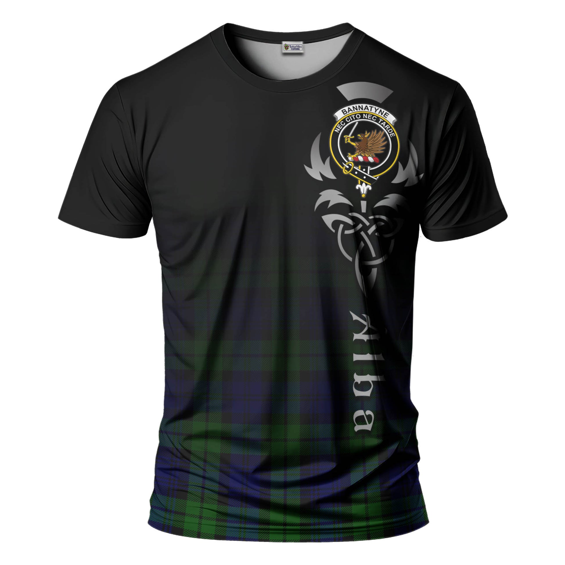 Tartan Vibes Clothing Bannatyne Tartan T-Shirt Featuring Alba Gu Brath Family Crest Celtic Inspired