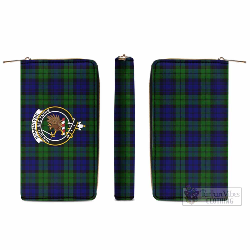 Bannatyne Tartan Women's Leather Wallet with Family Crest - Tartan Vibes Clothing