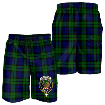Bannatyne Tartan Mens Shorts with Family Crest - Tartanvibesclothing