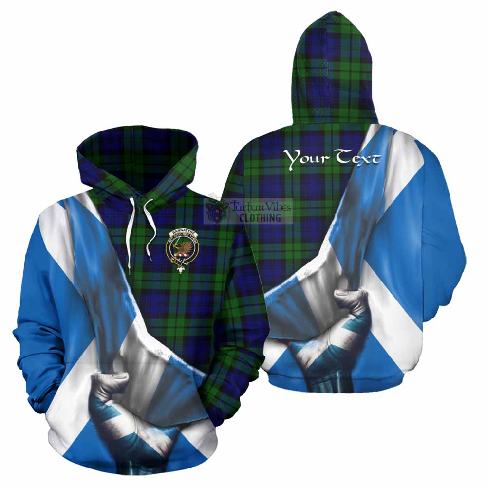 Tartan Vibes Clothing Bannatyne Tartan Hoodie with Family Crest Scotland Patriotic Style