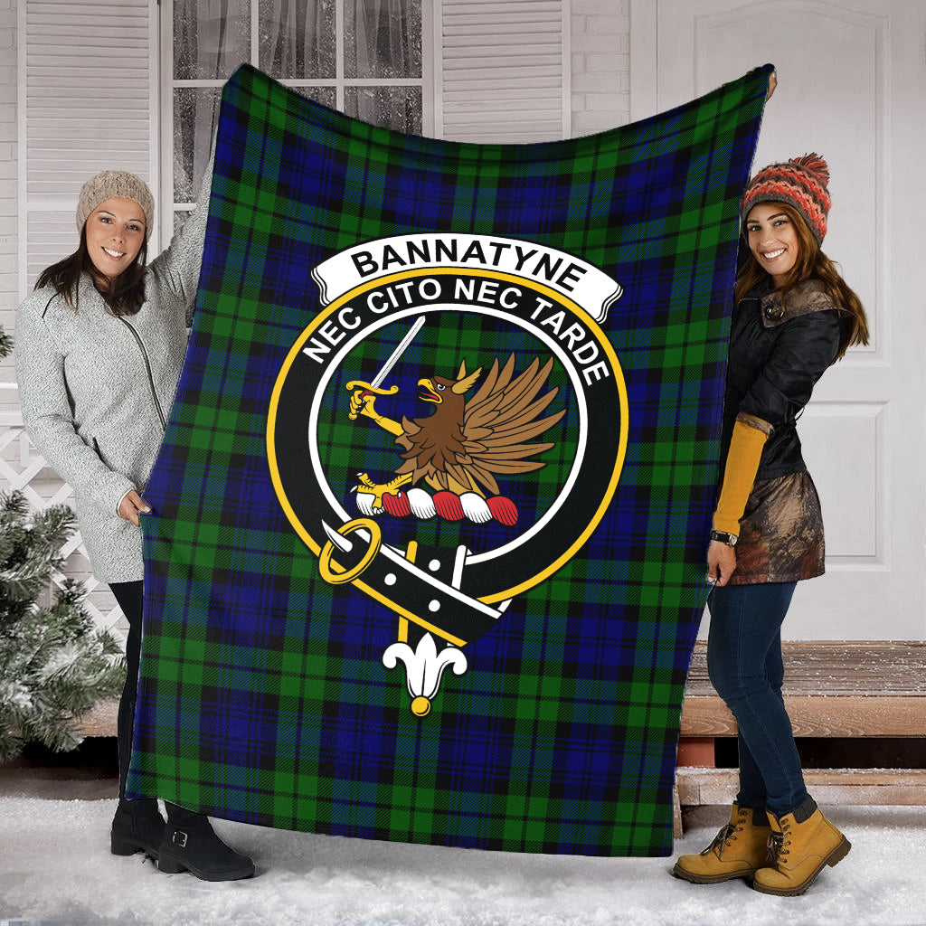 Bannatyne Tartan Blanket with Family Crest - Tartan Vibes Clothing