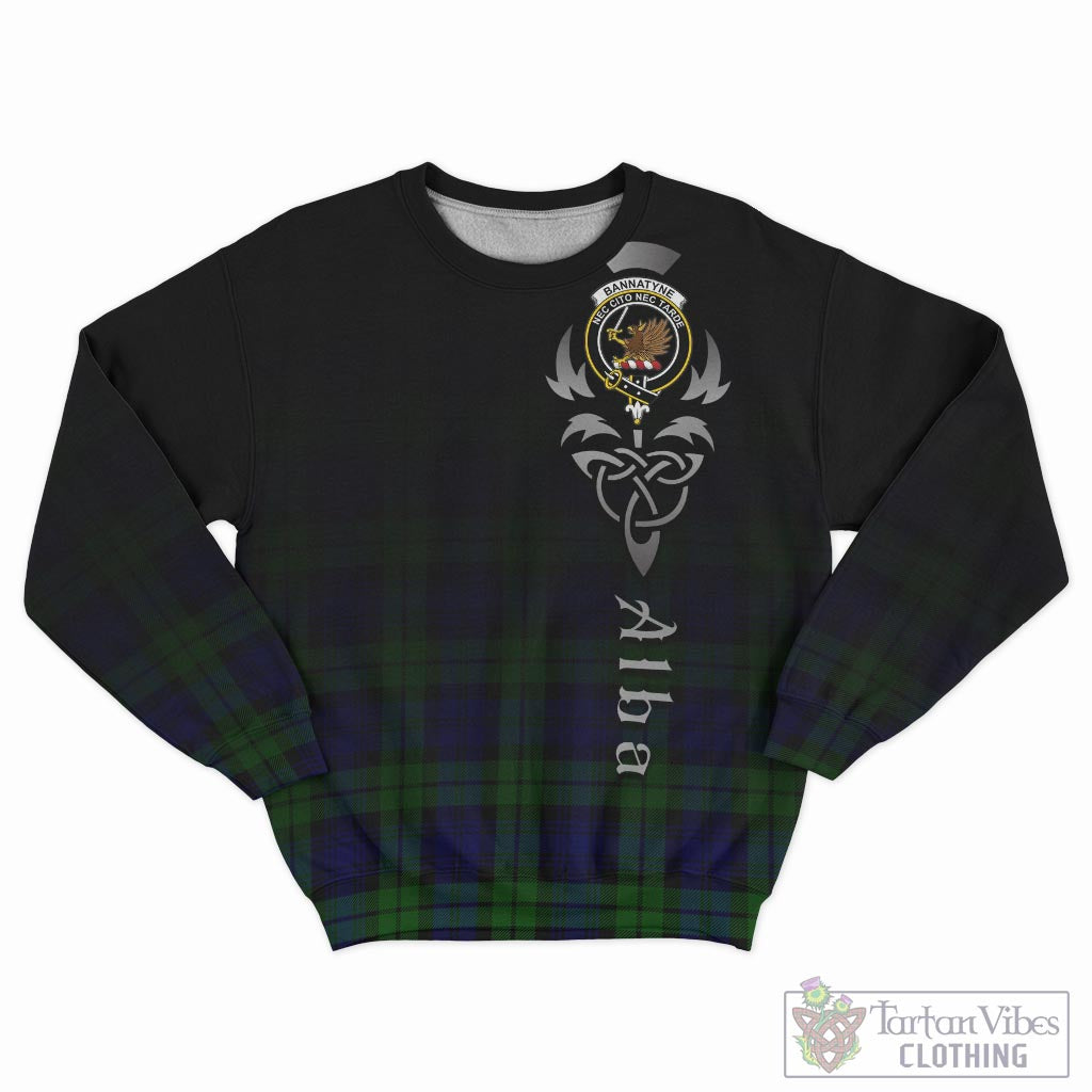 Tartan Vibes Clothing Bannatyne Tartan Sweatshirt Featuring Alba Gu Brath Family Crest Celtic Inspired