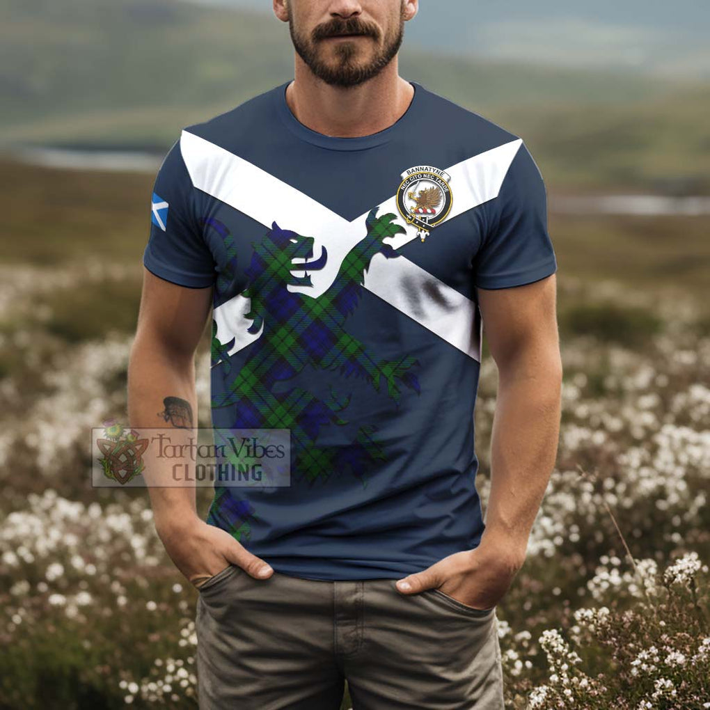 Tartan Vibes Clothing Bannatyne Tartan Lion Rampant T-Shirt – Proudly Display Your Heritage with Alba Gu Brath and Clan Name