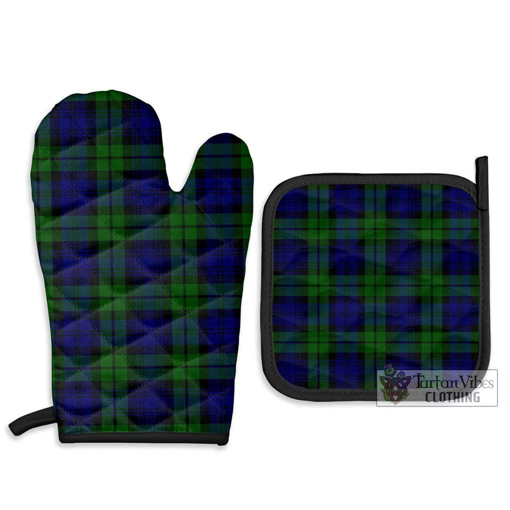 Bannatyne Tartan Combo Oven Mitt & Pot-Holder Combo 1 Oven Mitt & 2 Pot-Holder Black - Tartan Vibes Clothing