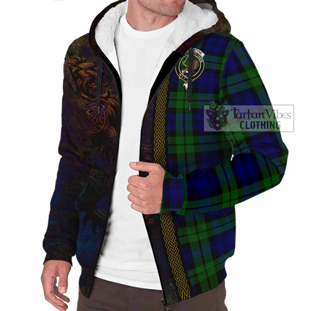 Tartan Vibes Clothing Bannatyne Tartan Family Crest Sherpa Hoodie Alba Gu Brath Be Brave Lion Ancient Style