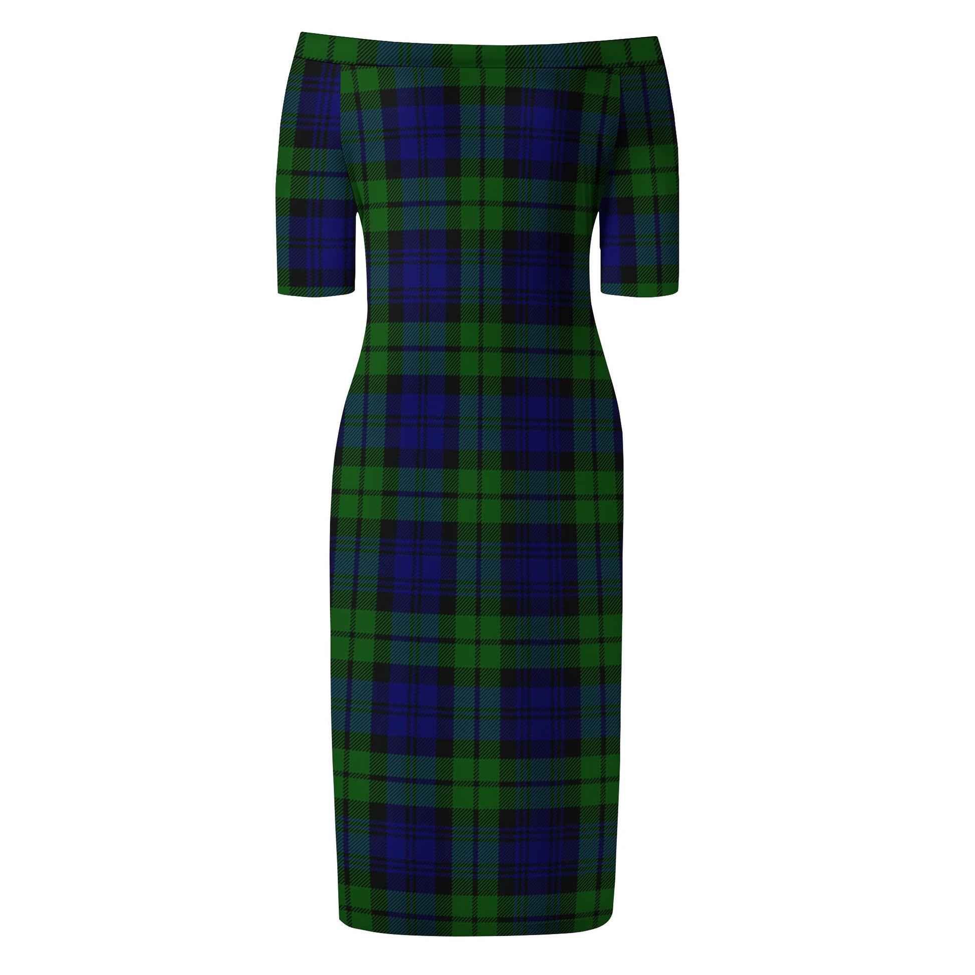 Bannatyne Tartan Off Shoulder Lady Dress - Tartanvibesclothing
