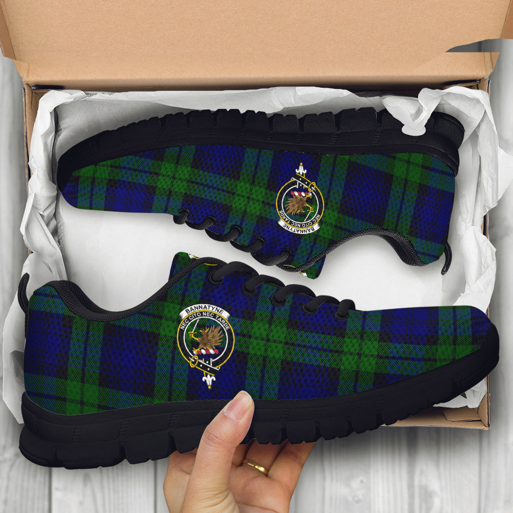 Bannatyne Tartan Sneakers with Family Crest - Tartan Vibes Clothing