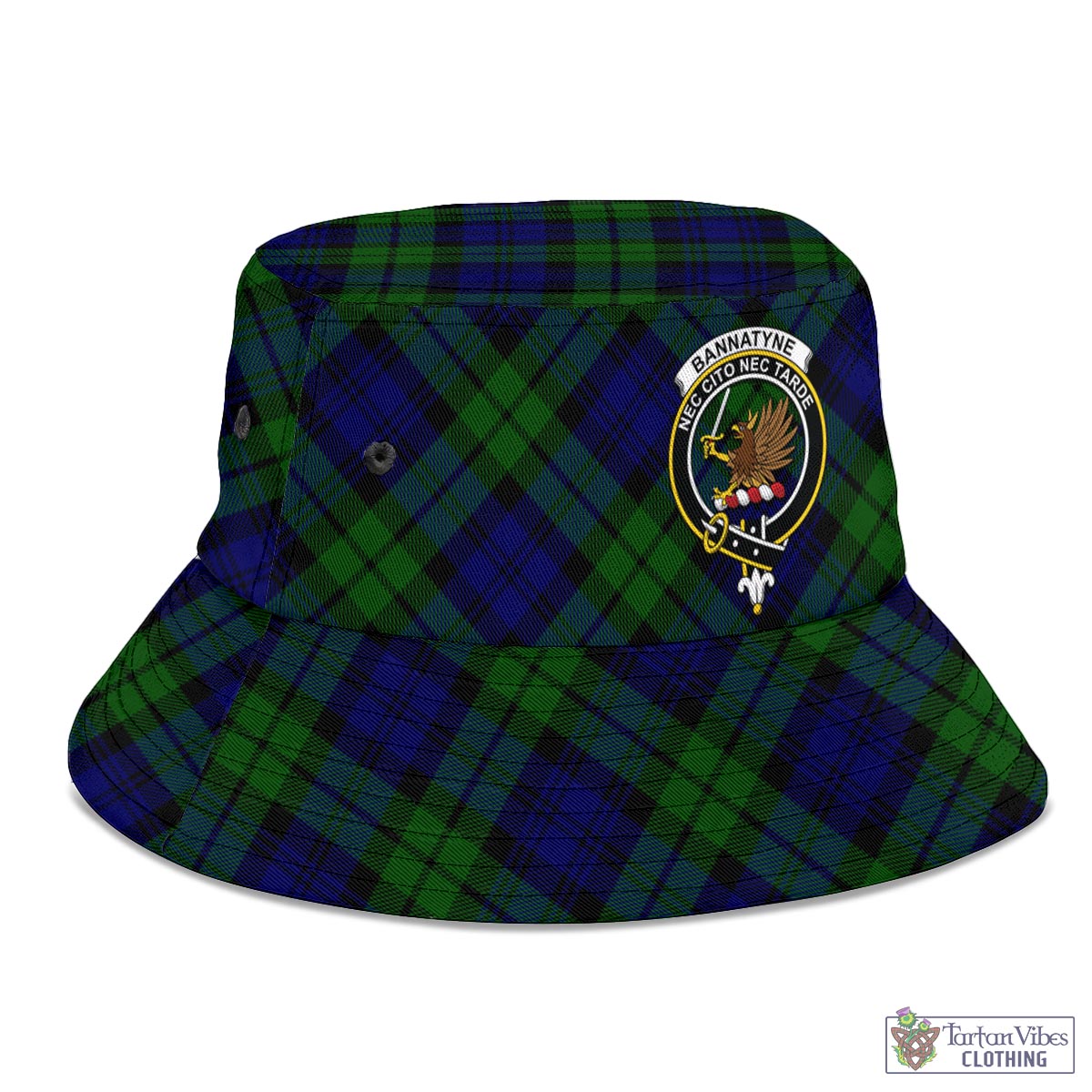 Tartan Vibes Clothing Bannatyne Tartan Bucket Hat with Family Crest