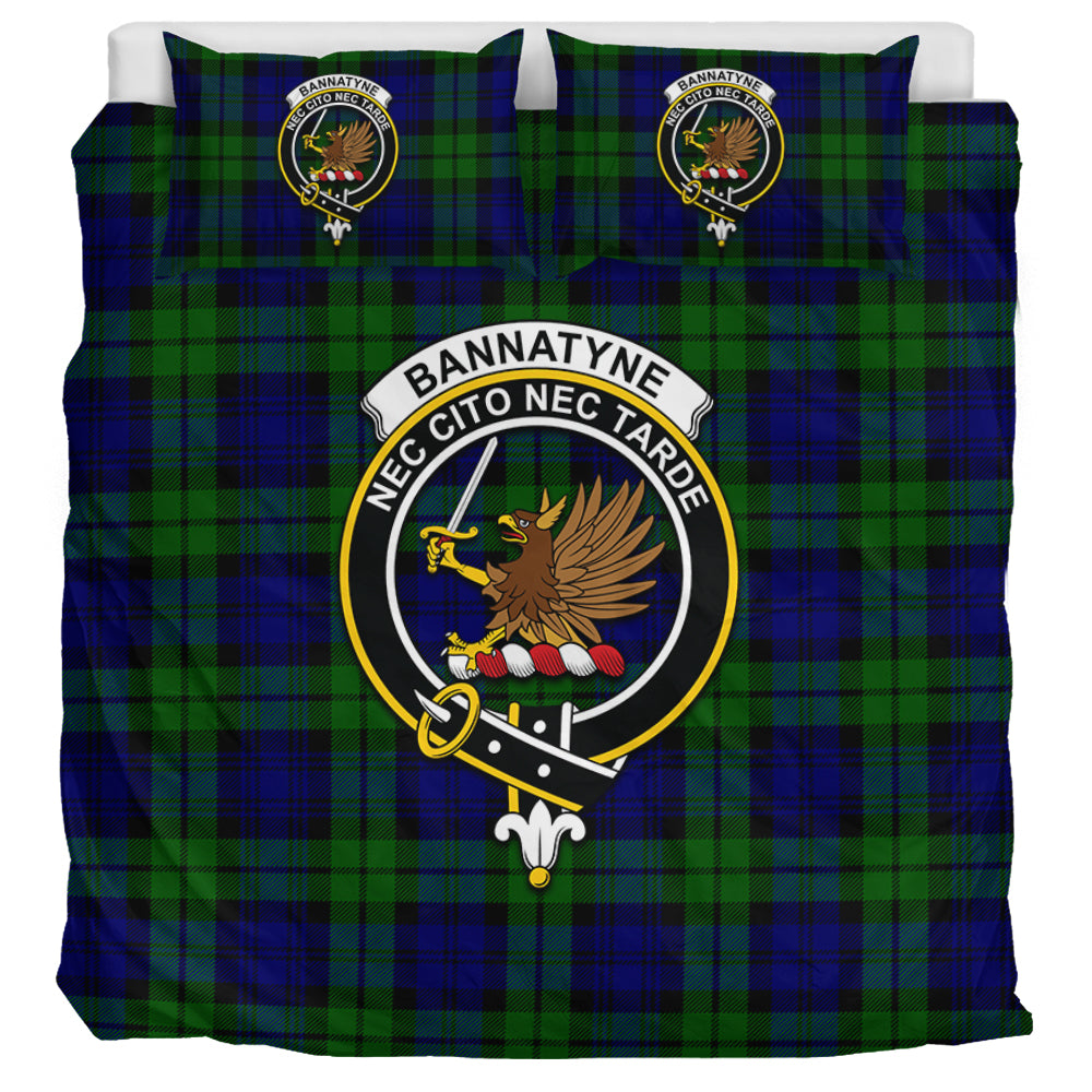 Bannatyne Tartan Bedding Set with Family Crest UK Bedding Set UK Super King 104*94 inch - Tartan Vibes Clothing