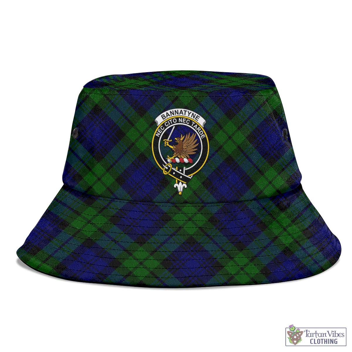 Tartan Vibes Clothing Bannatyne Tartan Bucket Hat with Family Crest
