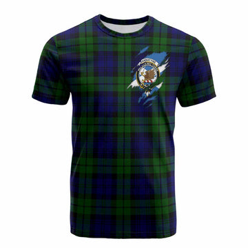 Bannatyne Clan Crest In Me Tartan Cotton T-shirt Scotland Flag Style