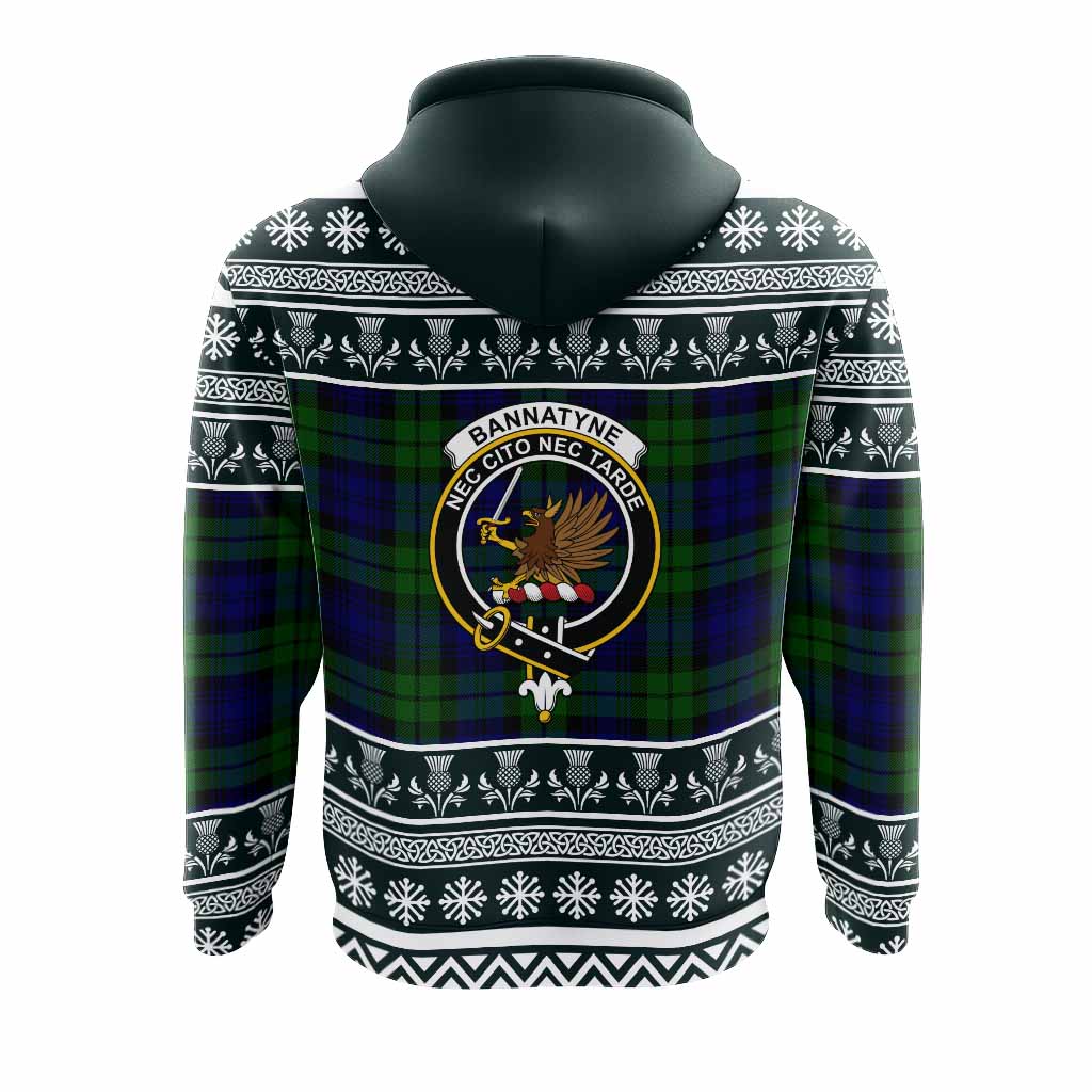 Bannatyne Clan Tartan Christmas Hoodie with Family Crest - Tartan Vibes Clothing