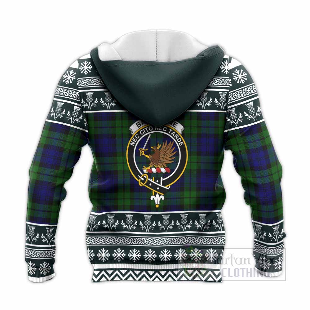 Bannatyne Clan Tartan Christmas Knitted Hoodie with Family Crest - Tartan Vibes Clothing