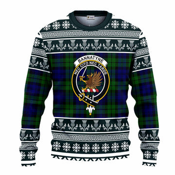 Bannatyne Clan Tartan Christmas Ugly Sweater with Family Crest - Tartan Vibes Clothing