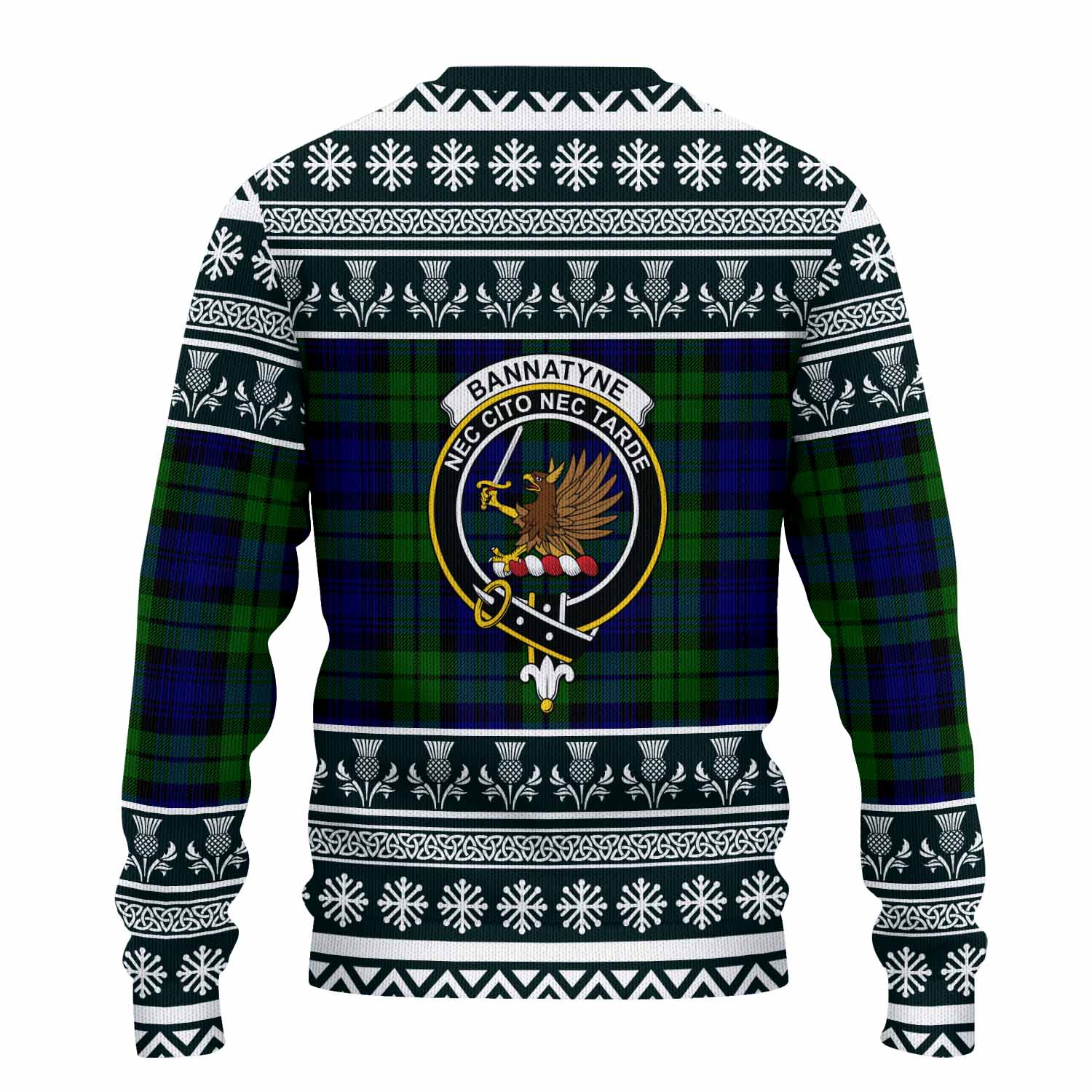 Bannatyne Clan Tartan Christmas Ugly Sweater with Family Crest - Tartan Vibes Clothing