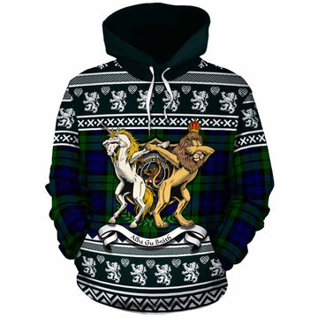 Bannatyne Clan Tartan Crest Christmas Cotton Hoodie Coat of Arms Funny Style - Tartan Vibes Clothing